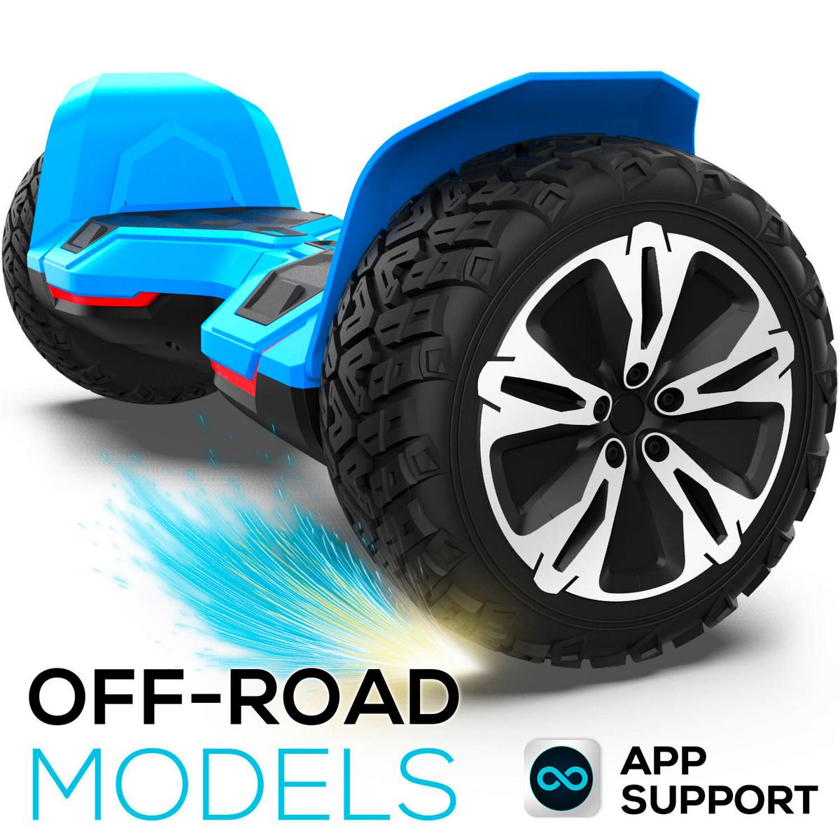 Self-Balancing Scooter Warrior Offroad L: 63 cm, LED-Lichter - Schwarz, Basics, Kunststoff/Metall (63/23,5/23,5cm)