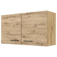 HORNÁ KUCHYNSKÁ SKRINKA CARA H 100 - čierna/dub artisan, Konventionell, kov/kompozitné drevo (100/54,8/32cm) - FlexWell