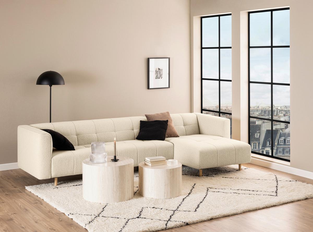 Couchtischset Dice Beige, 58 Cm - Beige, Design, Holzwerkstoff (58/58/40cm) - MID.YOU