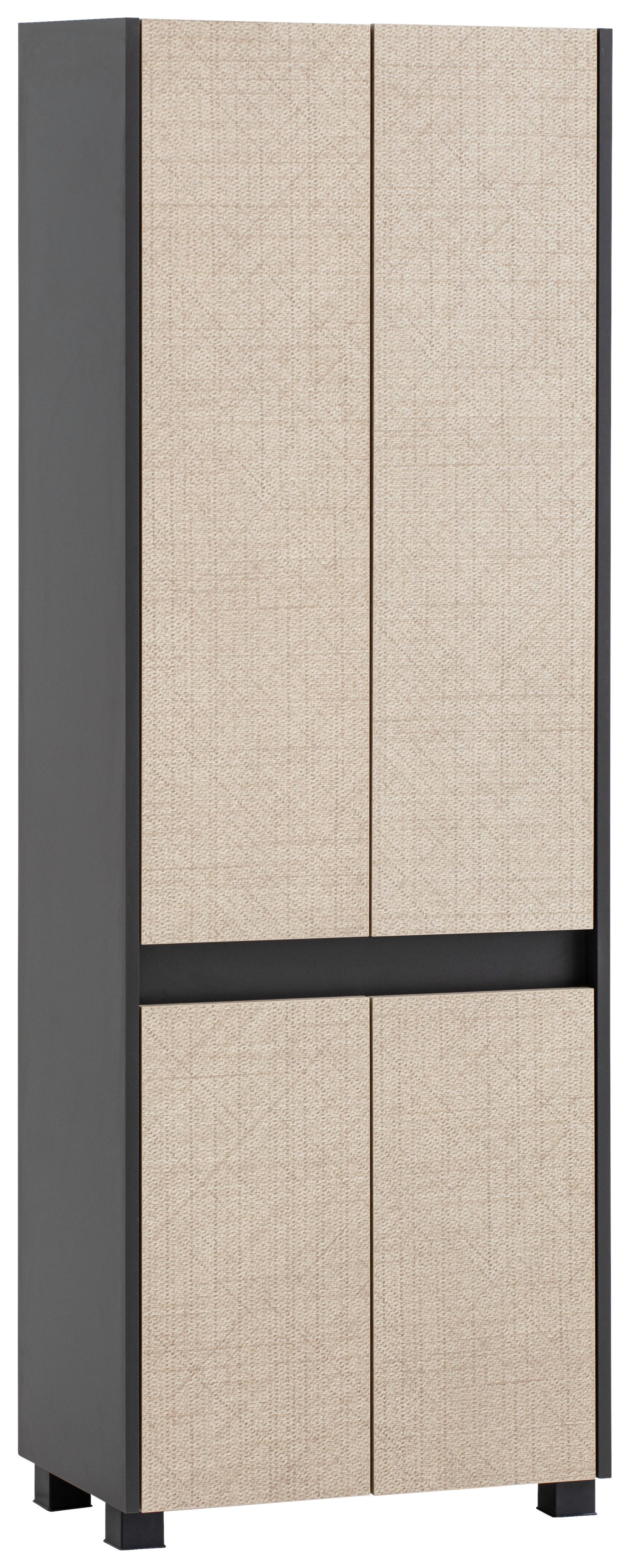Hochschrank Sander Beige/Anthrazit B: 56,9cm