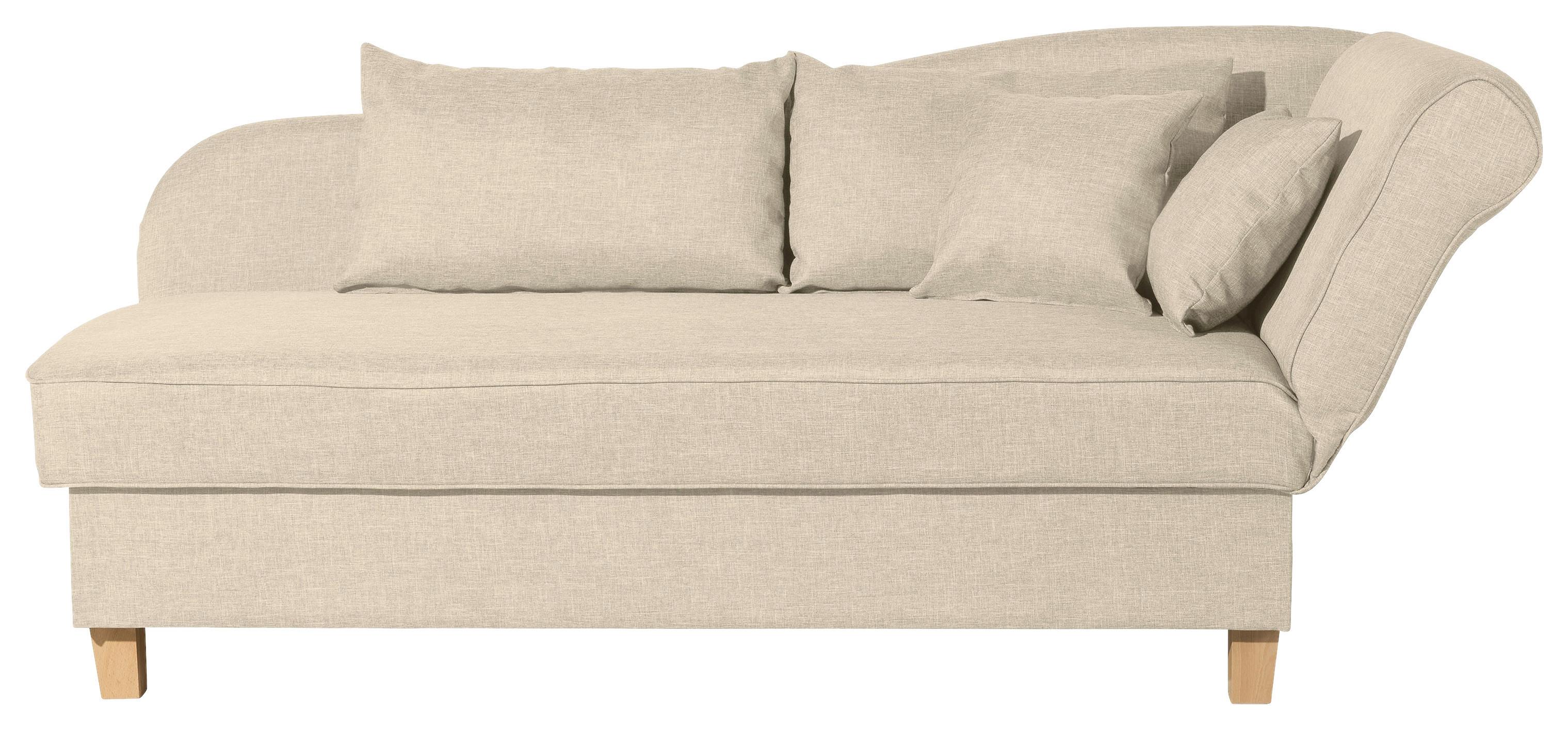 Récamiere Selma In Beige B: 190 Cm - Beige/Buchefarben, Design, Textil (190/82/88cm) - Max Winzer
