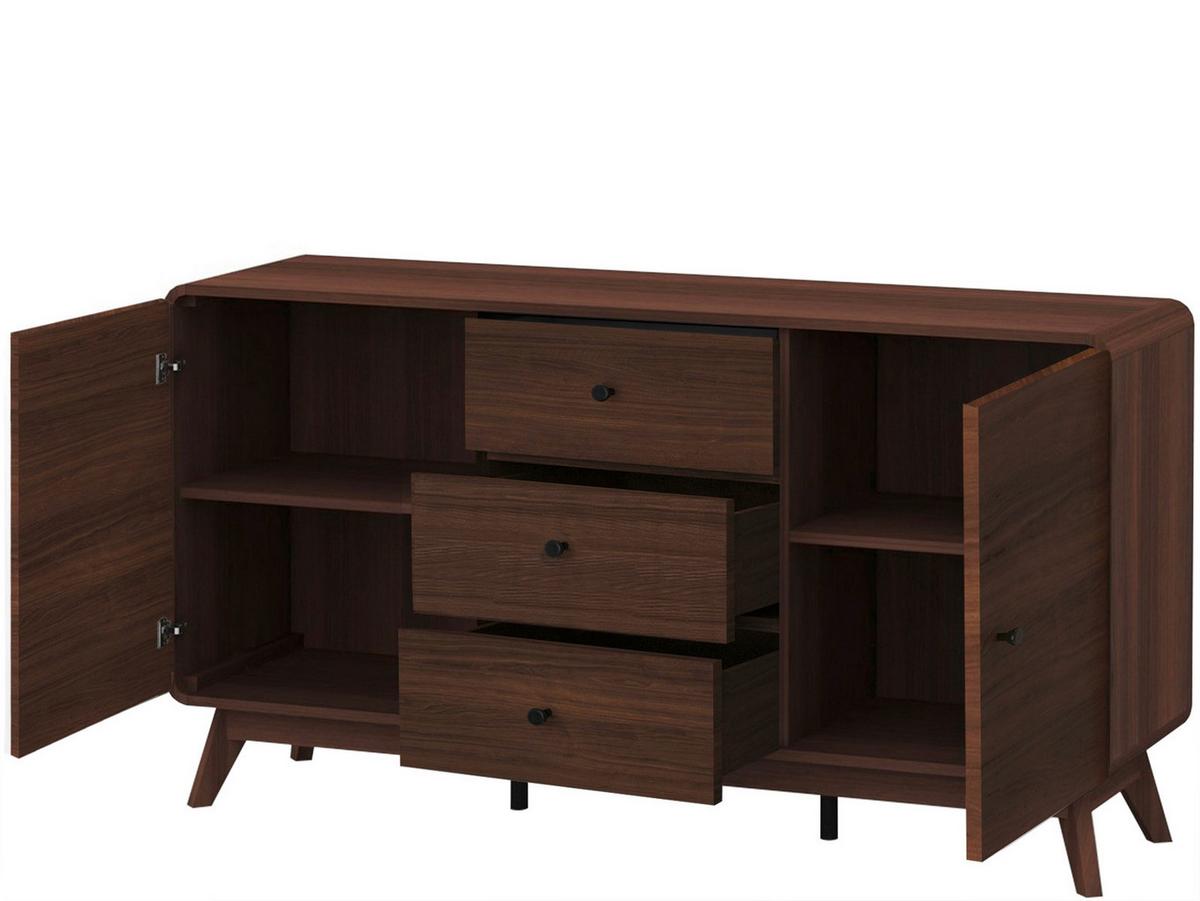Sideboard Cassie Walnuss Dekor B 140 cm - Walnussfarben, Design, Holz/Holzwerkstoff (140/75/39cm) - MID.YOU