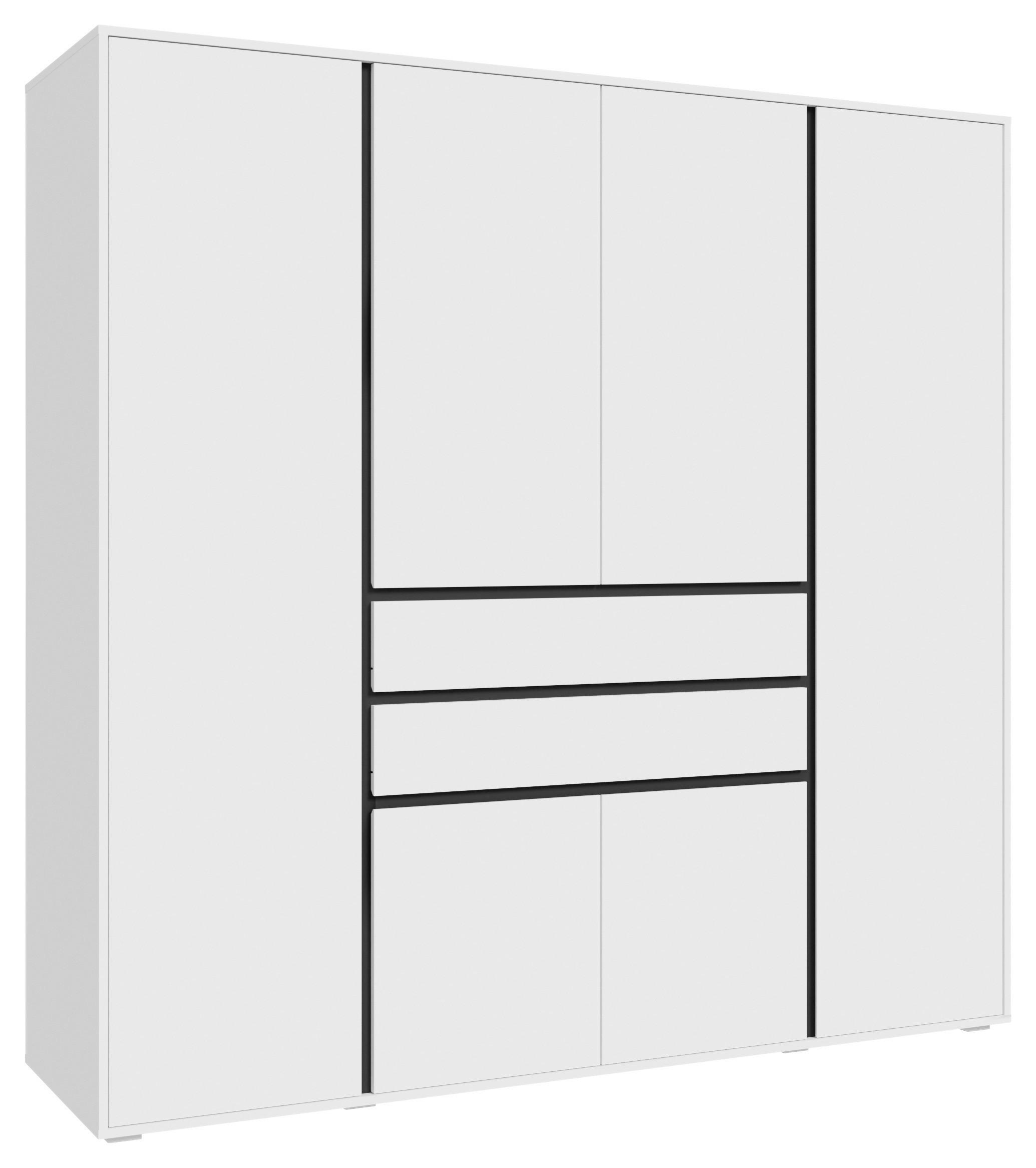 DREHTÜRENSCHRANK Falun Weiß B: 197cm