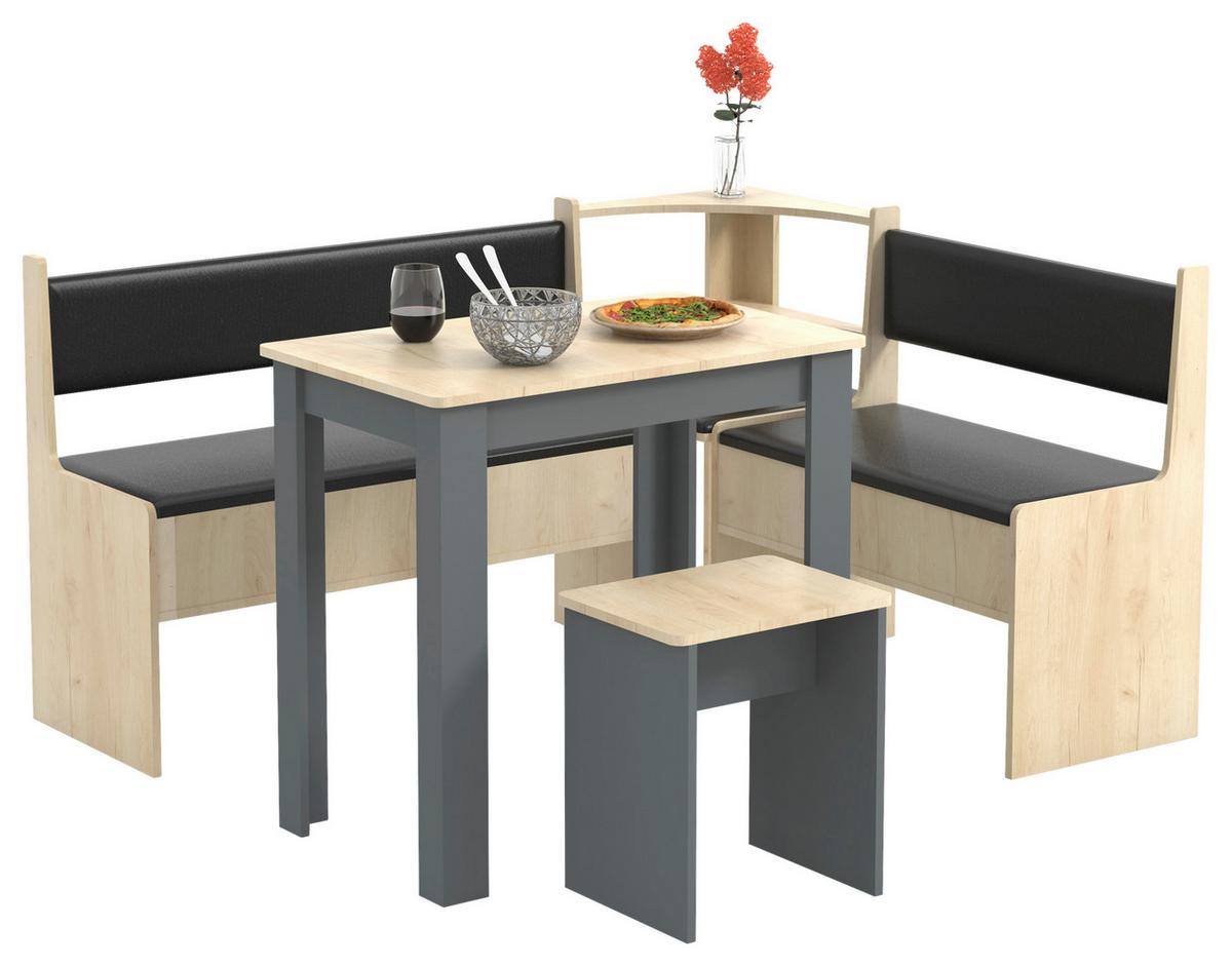 Eckbankgruppe Esal Anthrazit S: 153/115 cm - Anthrazit, MODERN, Holzwerkstoff (153/115cm) - MID.YOU