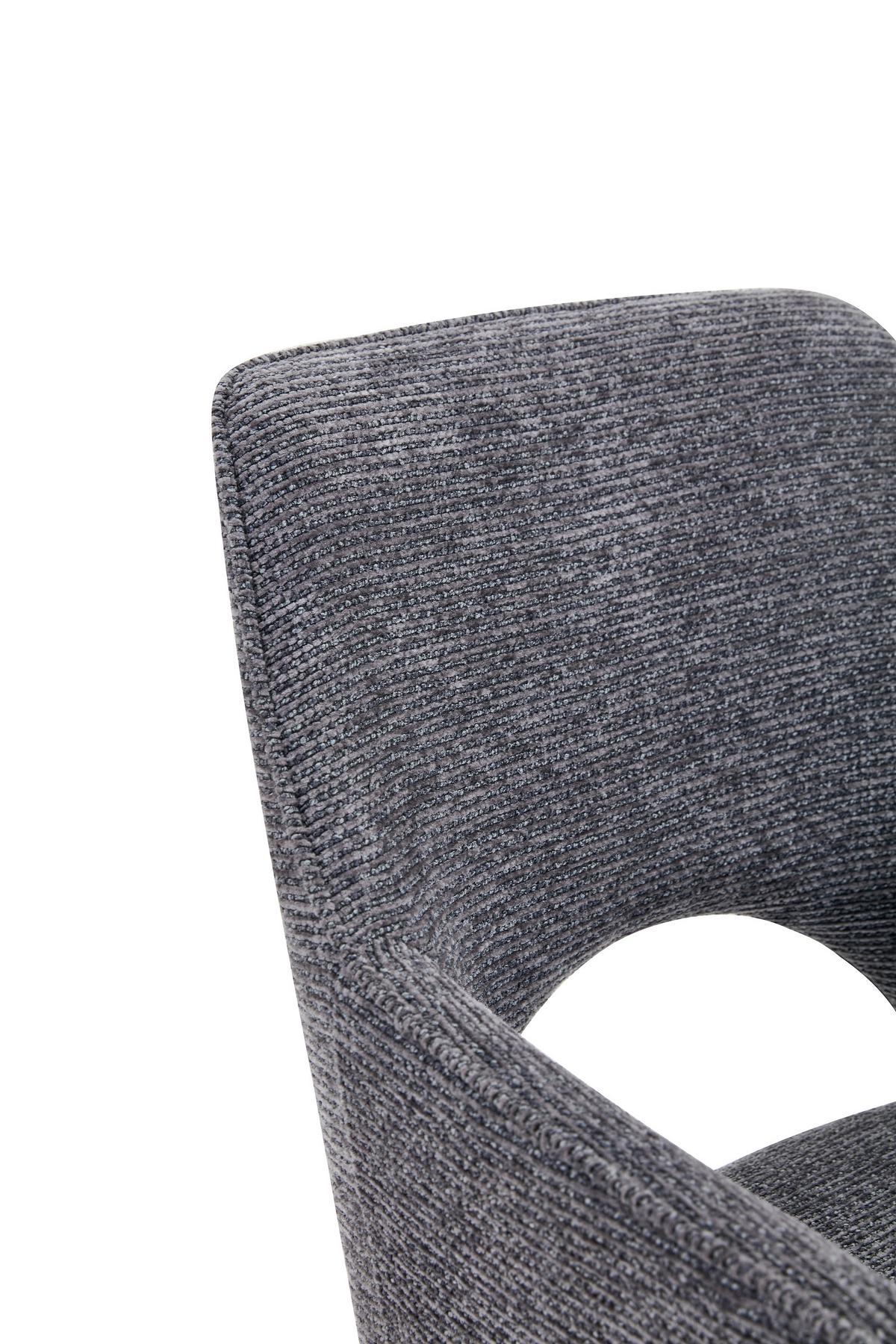 Armlehnstuhl Puro Schwarz/Dunkelgrau B: 60 cm - Dunkelgrau/Schwarz, MODERN, Textil/Metall (60/89/67cm) - Livetastic