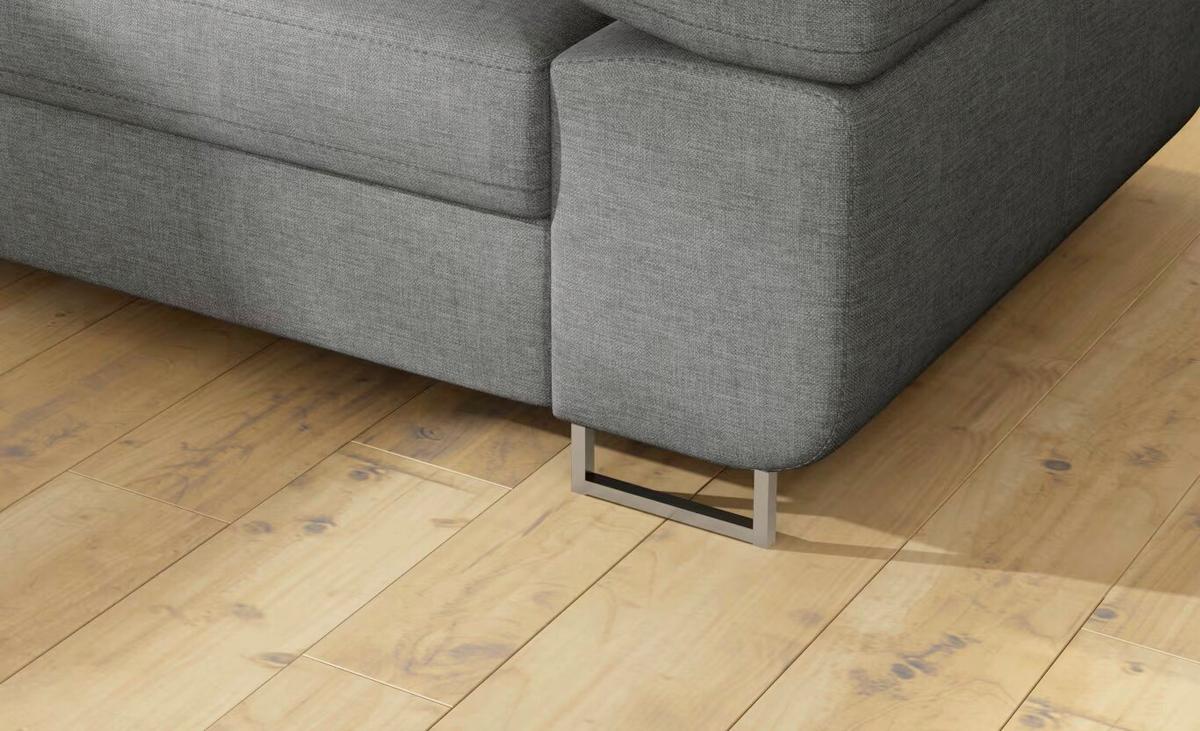 Ecksofa Anton Grau S: 203x272 Cm - Chromfarben/Grau, Design, Textil (203/272cm) - MID.YOU