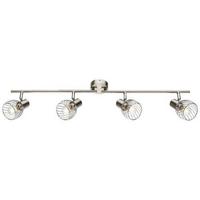 Strahler Sina 4-flammig Verstellbar L: 80 Cm - Chromfarben, Trend, Metall (80/14,5cm) - Globo