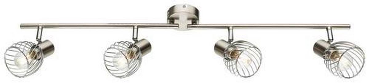 Strahler Sina 4-flammig Verstellbar L: 80 Cm - Chromfarben, Trend, Metall (80/14,5cm) - Globo