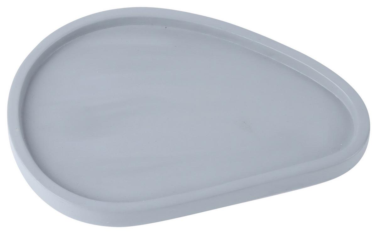 DEKORAČNÍ TALÍŘ ELIAS - šedá, Moderní, kámen (22/12cm) - Modern Living