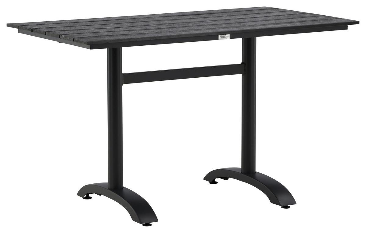 Gartentisch Denver - Schwarz, KONVENTIONELL, Metall (120/70/74cm) - Gardenson