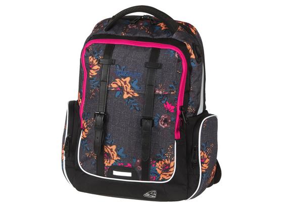 Walker Rucksack Academy Flower - Blau/Schwarz, MODERN, Textil (32/46/18cm) - Walker Walker Rucksack Academy Flower - Blau/Schwarz, MODERN, Textil (32/46/18cm) - Walker