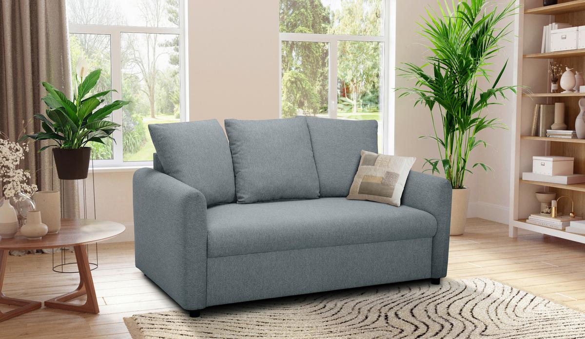 2-sitzer-sofa Aladin Grau - Schwarz/Grau, Basics, Textil (161,5/89/89cm) - P & B