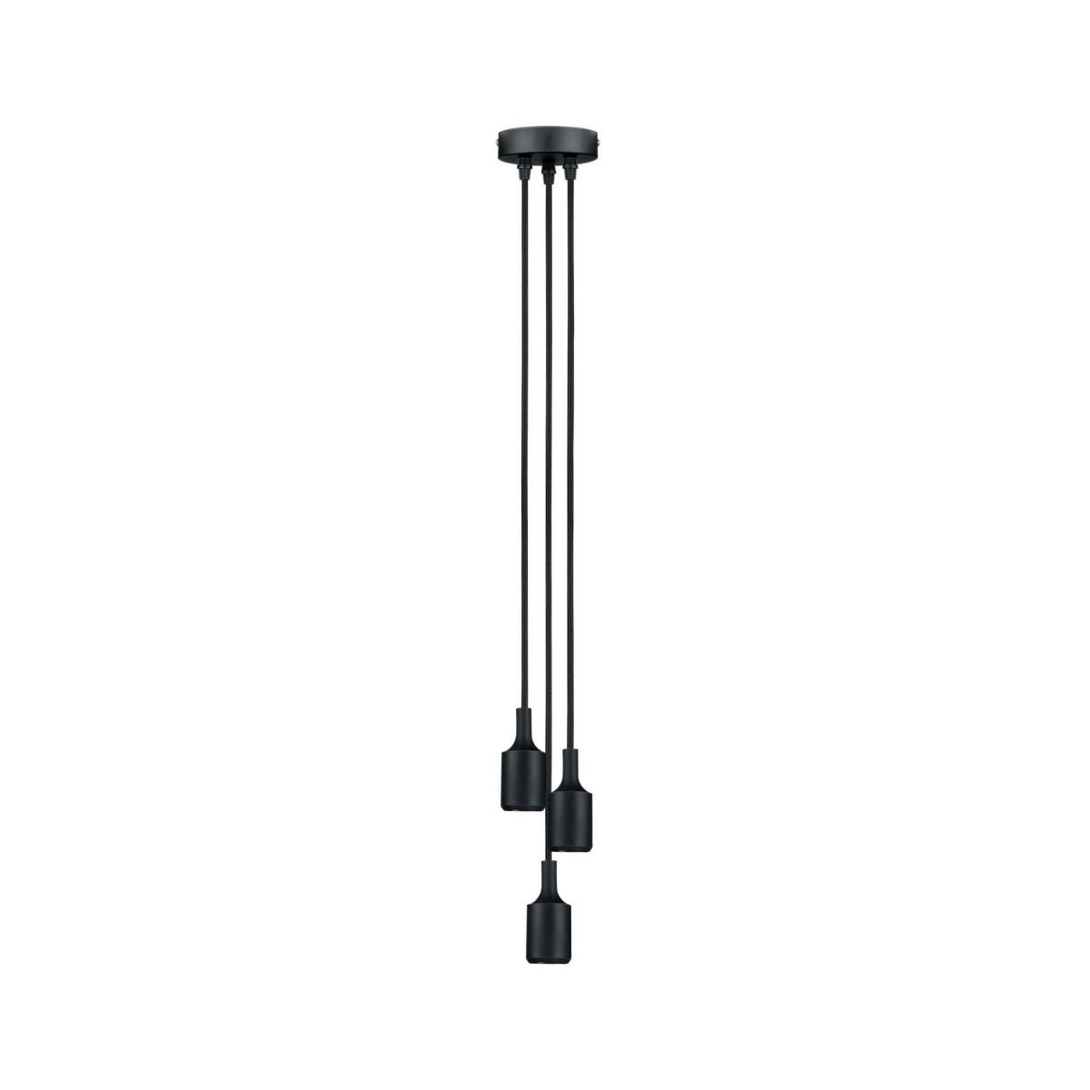 Hängeleuchte Rail H: ca. 200 cm 3-Flammig - Schwarz, Design, Kunststoff/Metall (10,0/200,0cm) - Paulmann