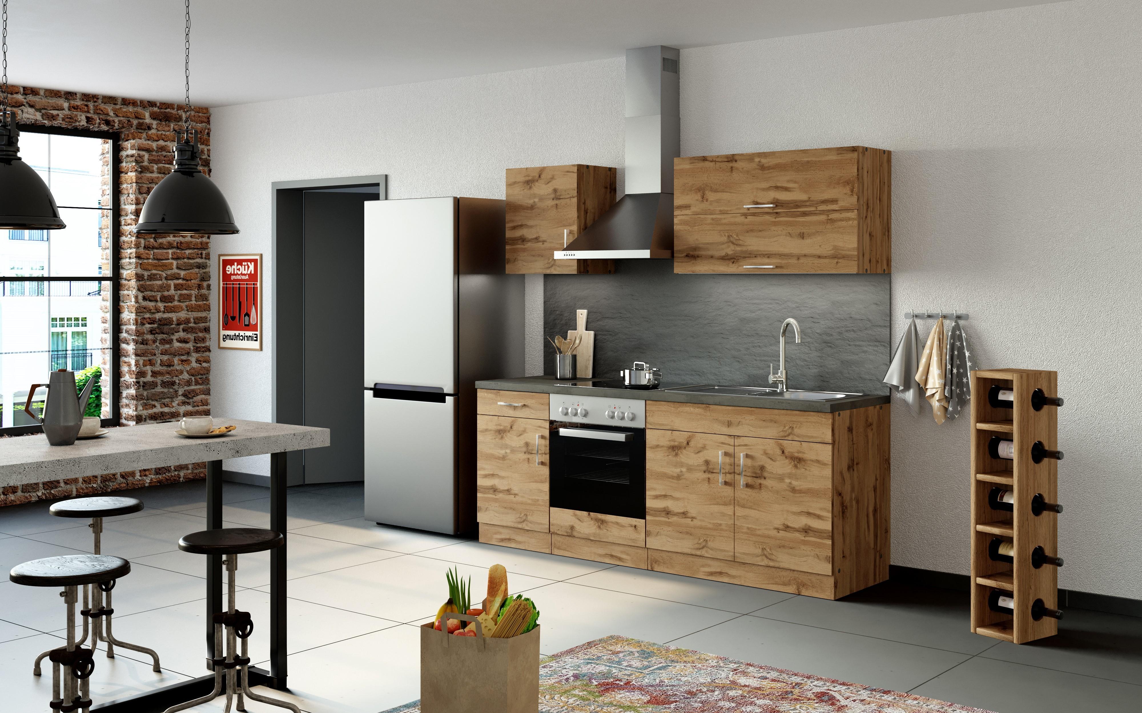 Küchenblock mit Spüle und Elektrogeräten