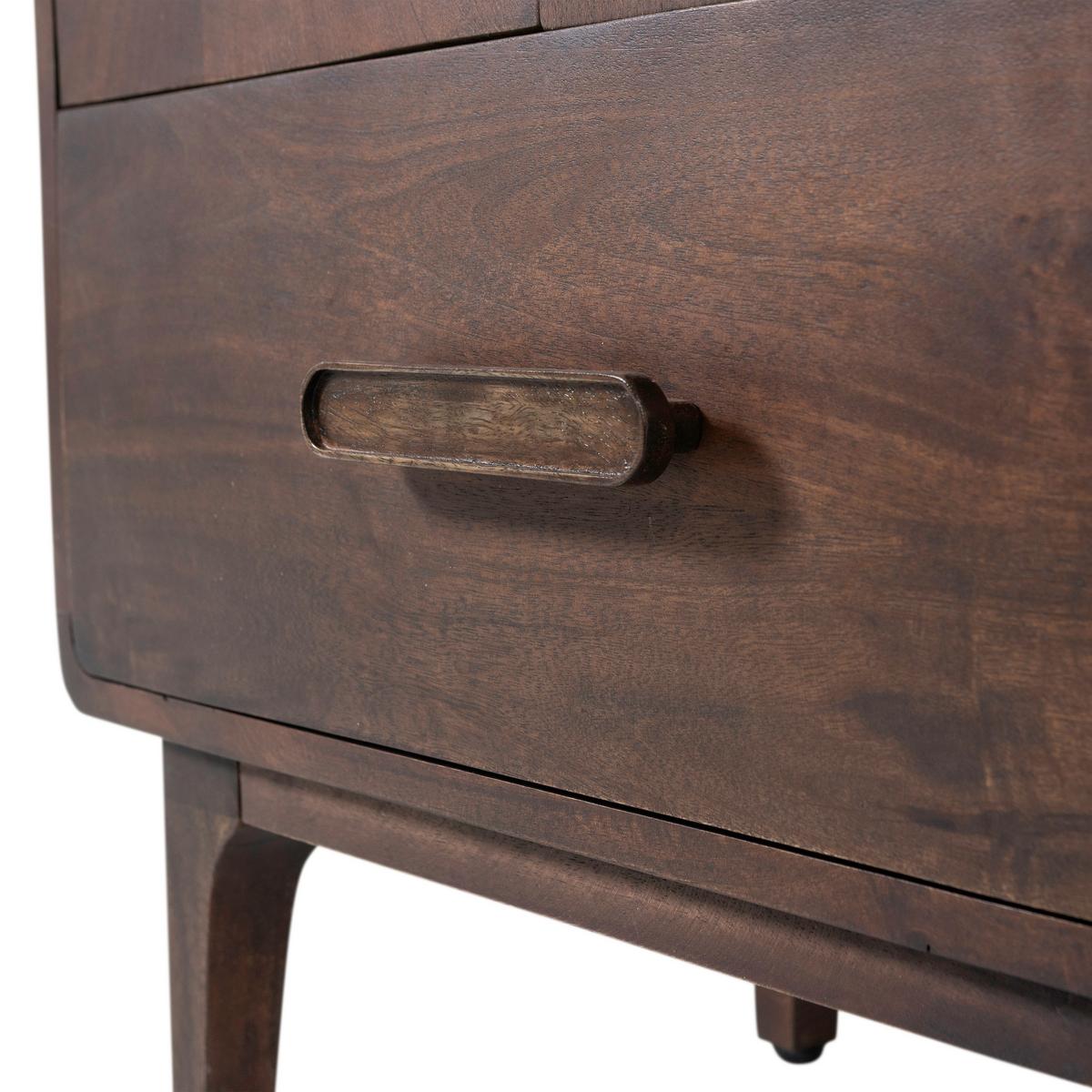 Kommode Liya Dunkelbraun B: 90 Cm - Dunkelbraun, Design, Holz (90/90/50cm) - Livetastic