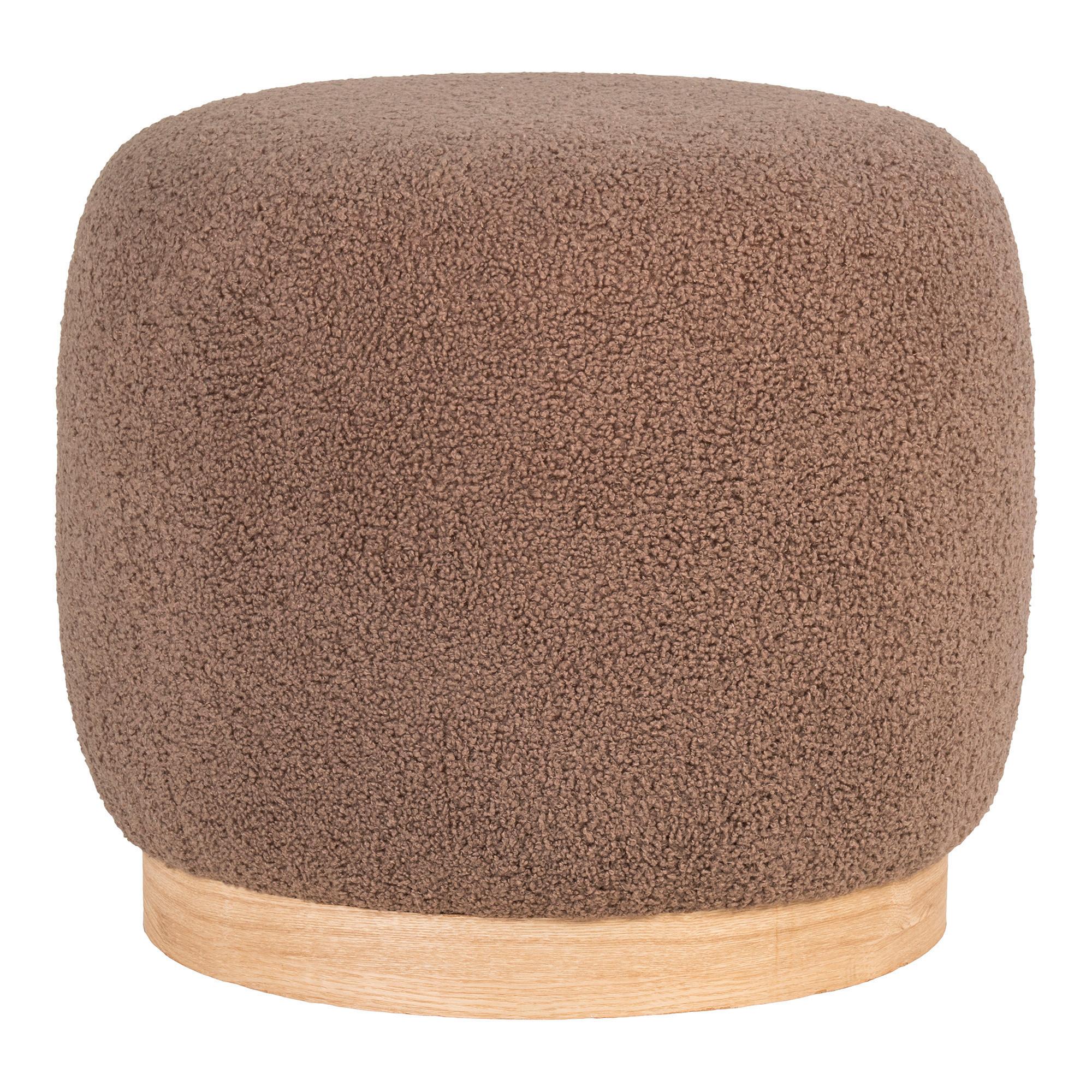 Pouf Belfort Braun, B/h/t: 44,5x40x44,5cm - Braun, Basics, Textil (44,5/40/44,5cm)