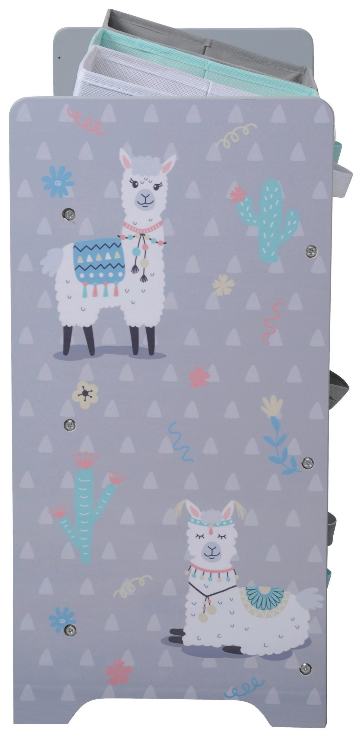 Kinderregal mit Boxen B: 65 cm Dunkelgrau - Dunkelgrau/Weiß, MODERN, Holz/Holzwerkstoff (65/60/30cm) - Kesper