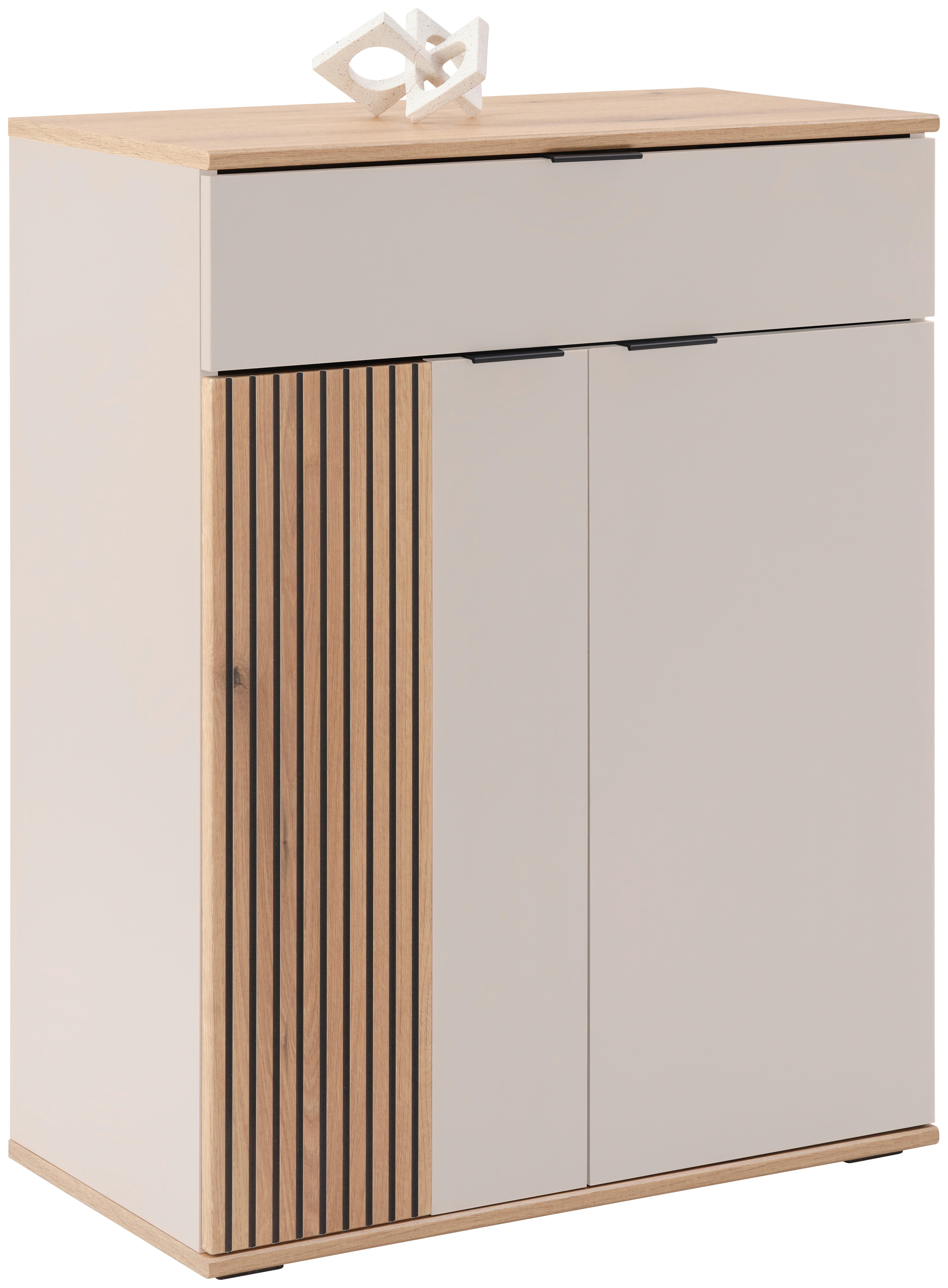 Kommode Clever Eiche Dekor/Kaschmir B: 70cm - Kaschmir/Eichefarben, MODERN, Holzwerkstoff (70/92/38cm)