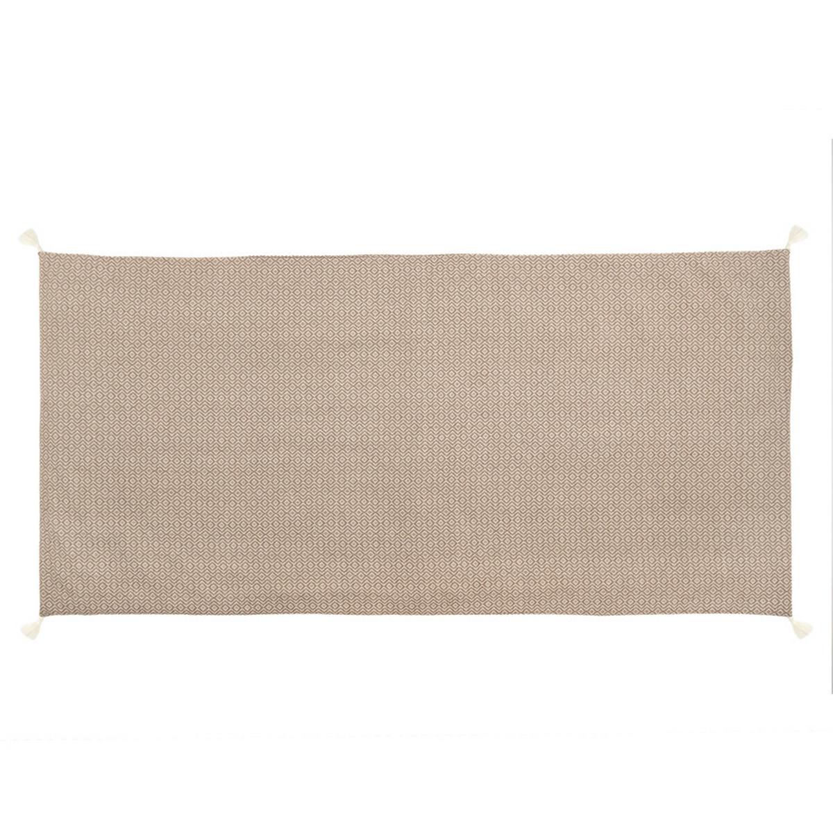 PLÁŽOVÁ PODLOŽKA DOBBY - jílová barva, textil (90/190cm)