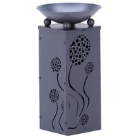 Led Dekosäule mit Schale Pusteblume H: 39 cm - Grau, Basics, Metall (21/21/39cm)