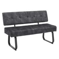 SEDACÍ LAVICE LUISE - antracitová, Moderní, kov/textil (140/90,5/64cm) - Mömax