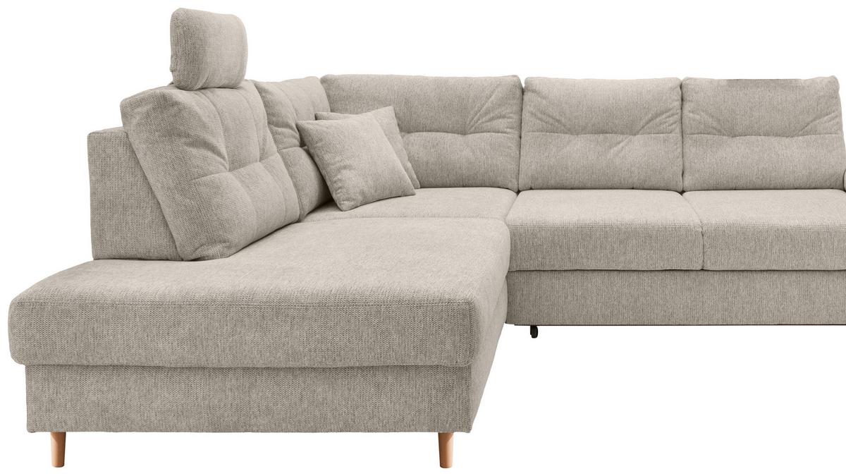 Ecksofa Brizzini, Beige S: 206x264 Cm - Beige/Naturfarben, MODERN, Textil (206/264cm) - Livetastic