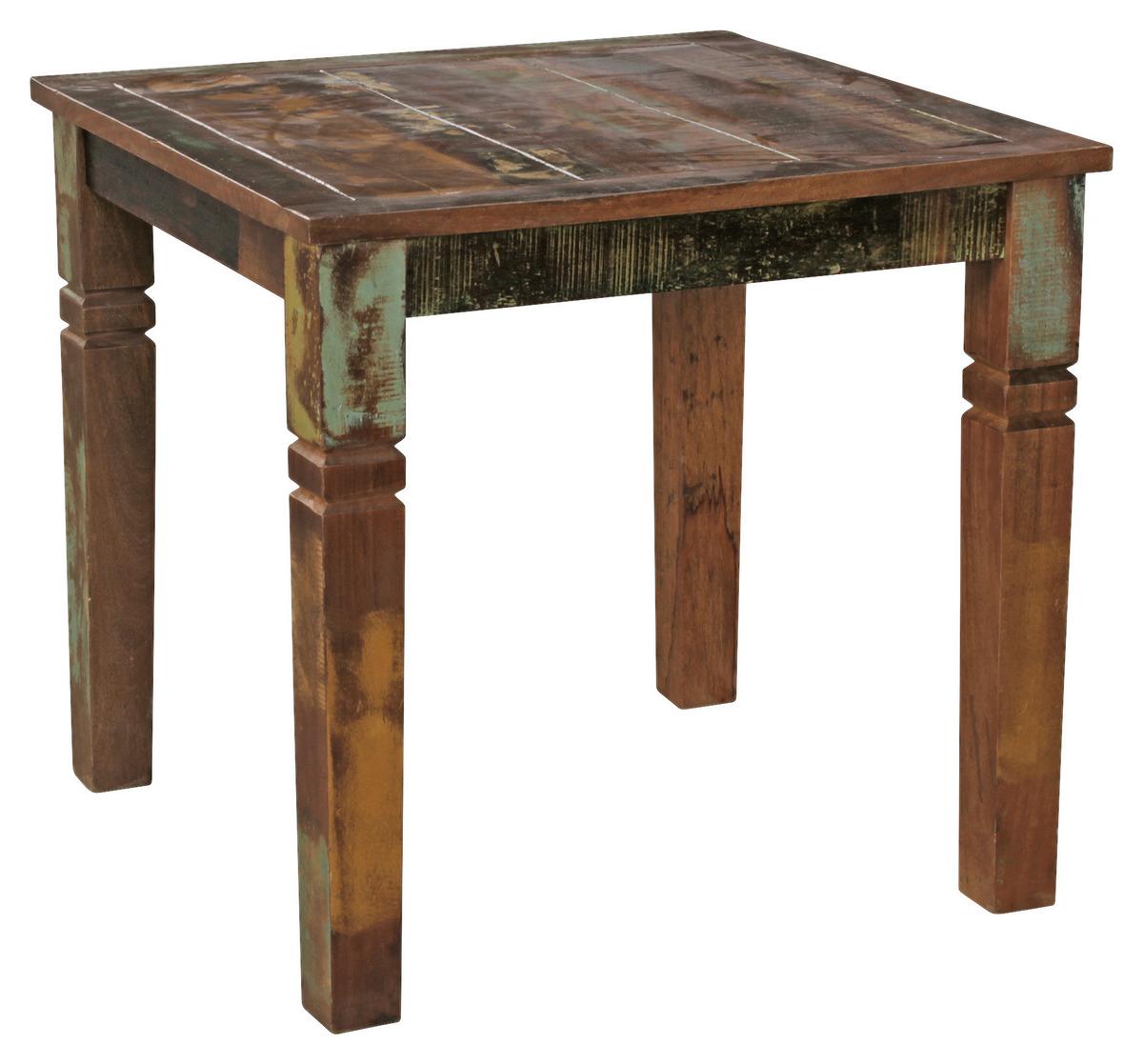 Esstisch Echtholz Kalkutta 80x80 Cm Braun - Braun, MODERN, Holz (80/80/76cm) - MID.YOU