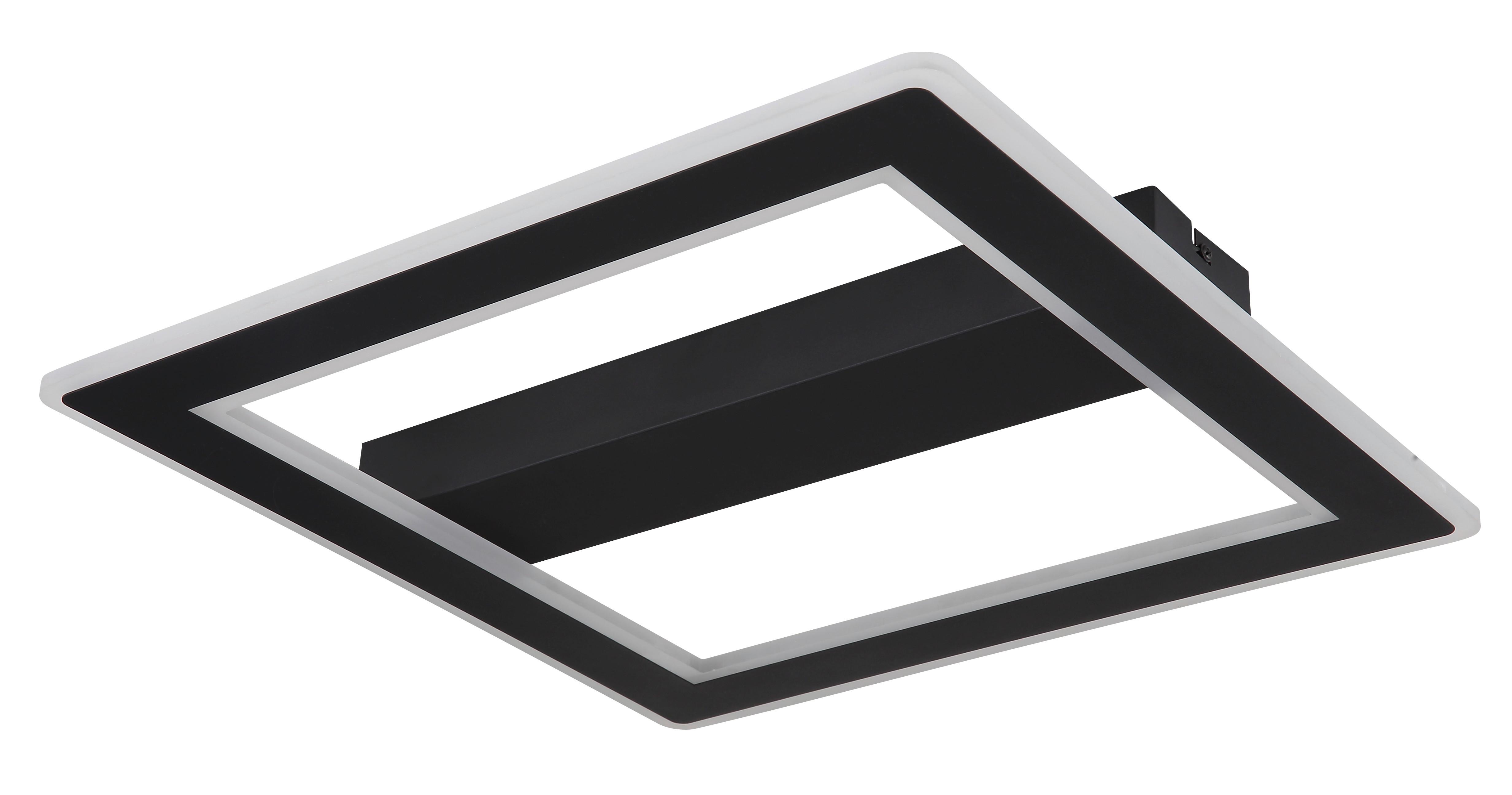 LED-Deckenleuchte 67269-30 - Opal/Schwarz, Design, Kunststoff/Metall (45/45/5cm) - Globo