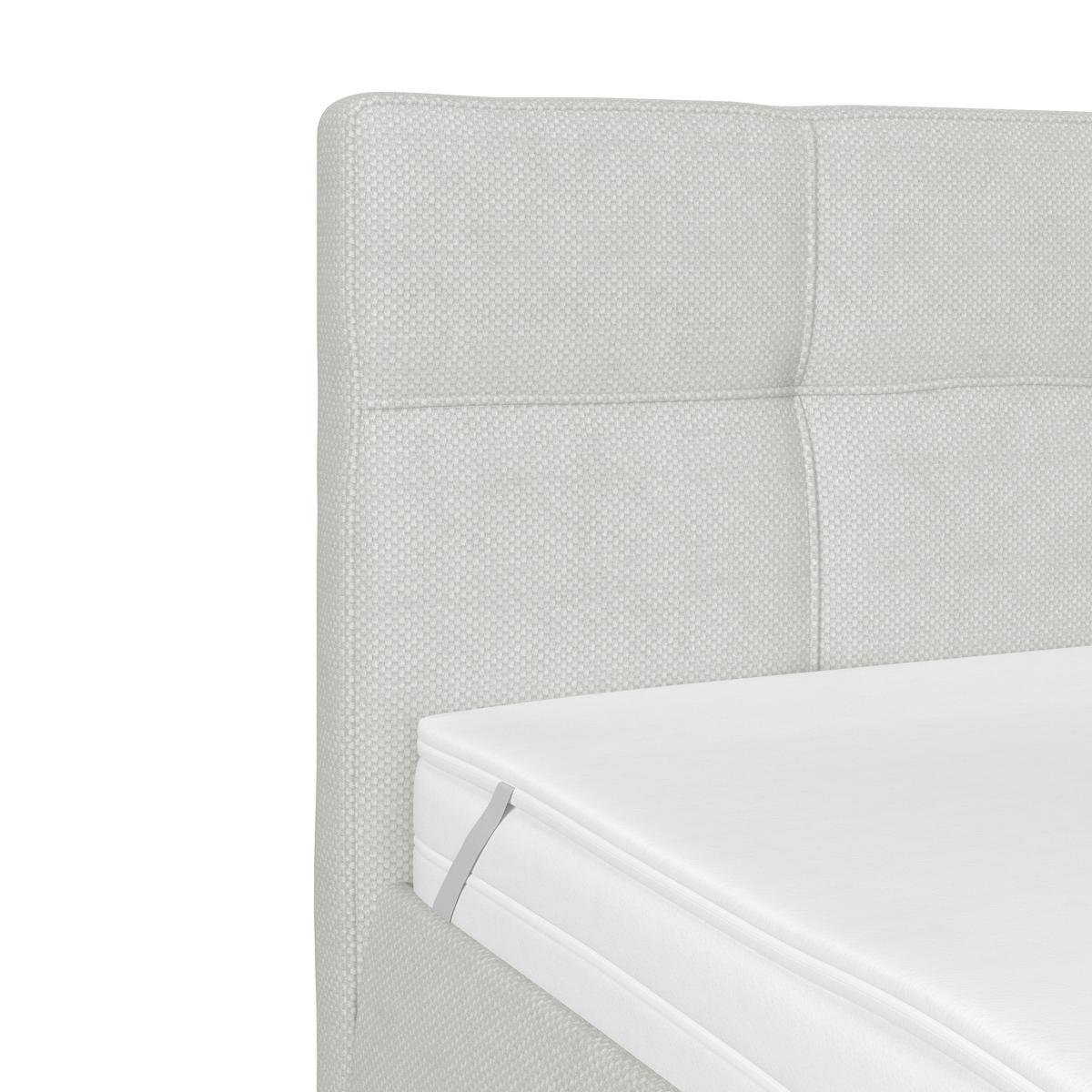 Polsterbett Zeni 140 - Hellgrau/Schwarz, KONVENTIONELL, Holz/Textil (140/200cm)