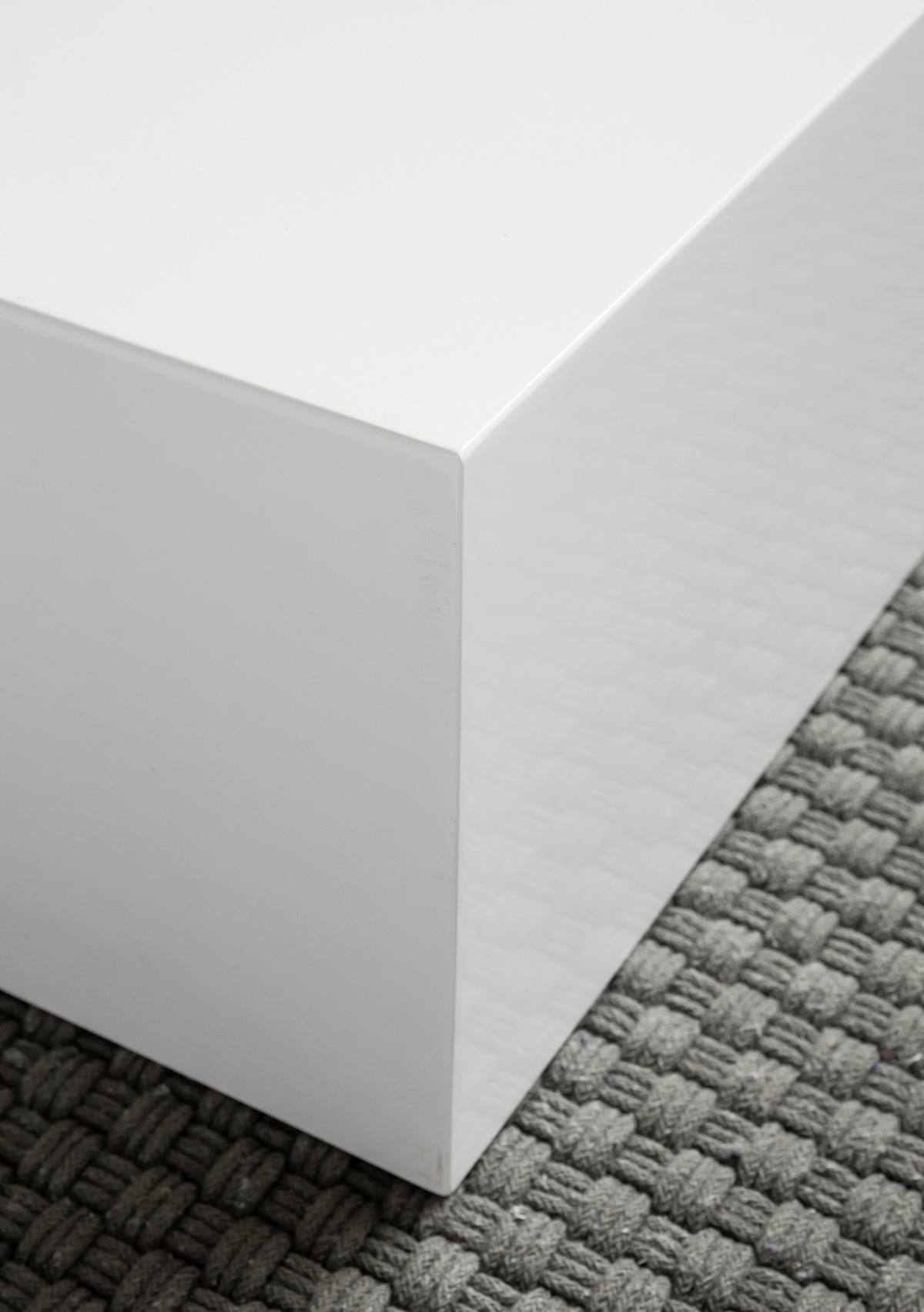 Konferenční stůl bílý - bílá, Moderní, kompozitní dřevo (60/30/60cm) - MID.YOU