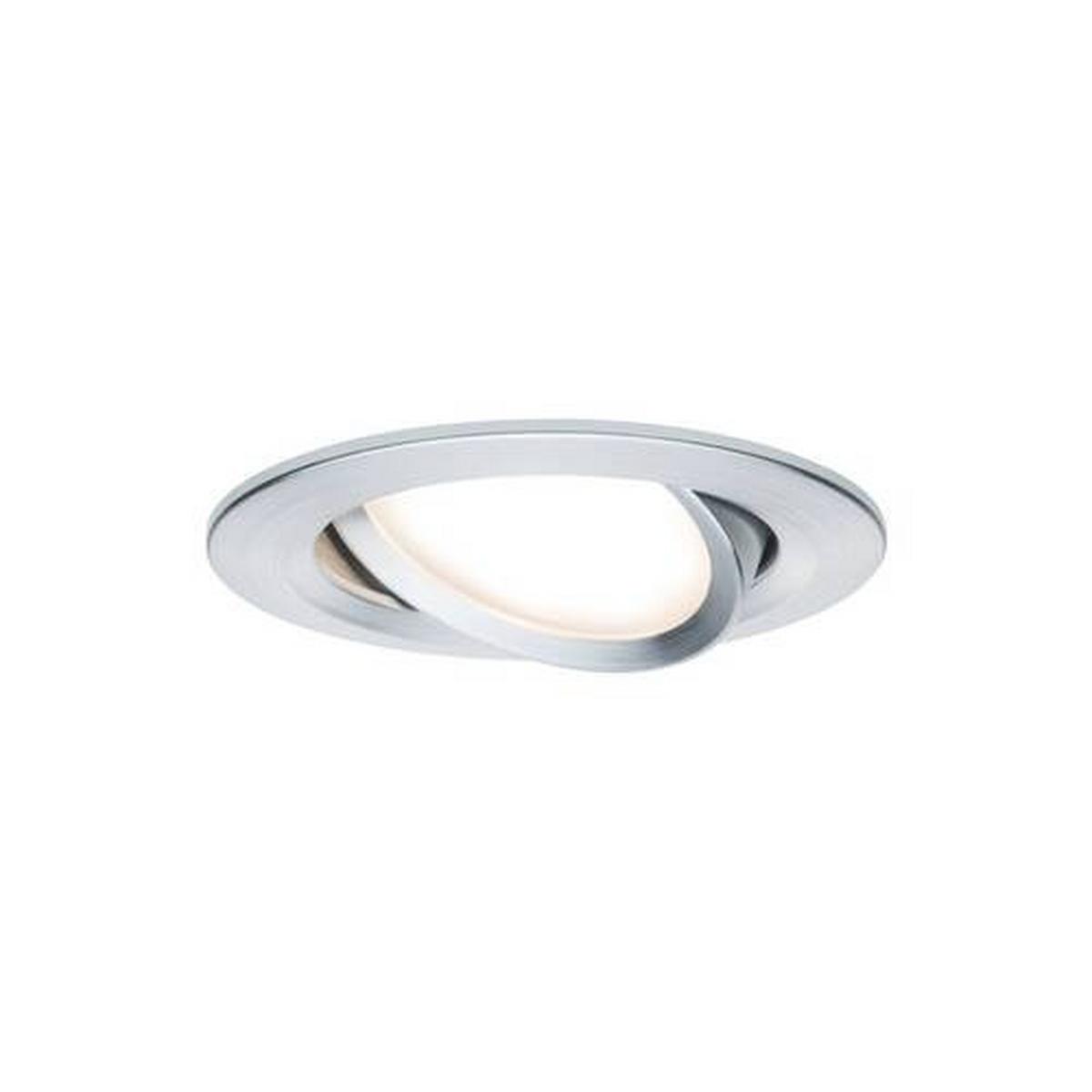 LED-Deckenleuchte 3er-Set Ø 8,4 cm, 3-Flammig, Rund - Alufarben, Basics, Metall (8,4cm) - Paulmann