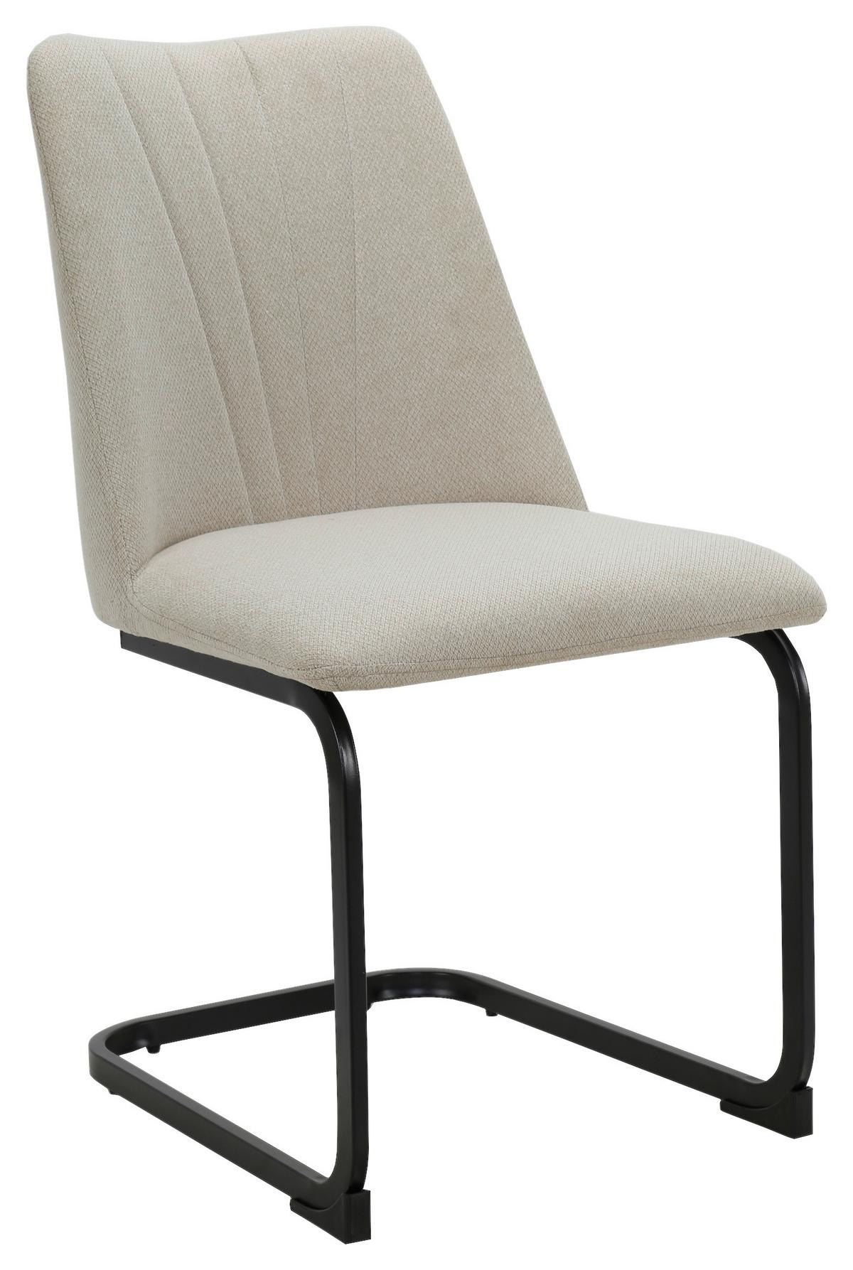 Stolička TARA béžová/čierna - čierna/béžová, Modern, kov/drevo (46/85,5/59cm) - Mömax