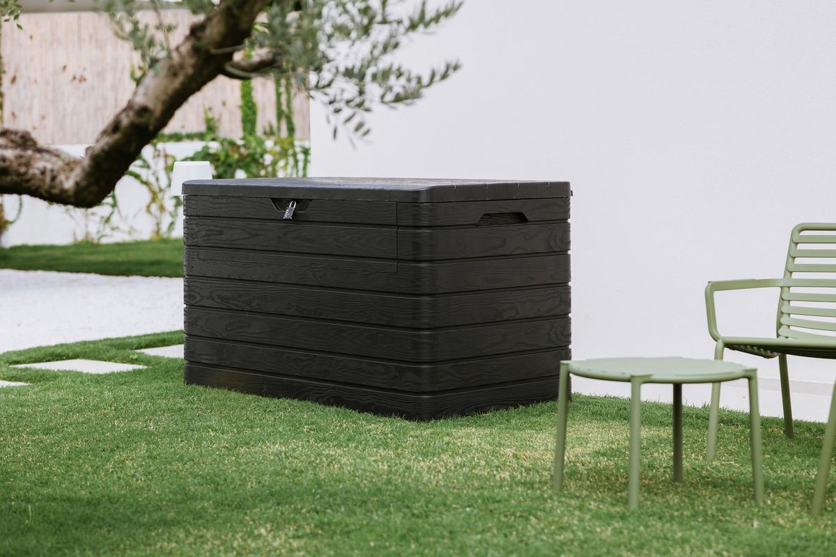 BOX NA VANKÚŠE DOLOMITI - antracitová, Basics, plast (146/85/82cm) - Mömax