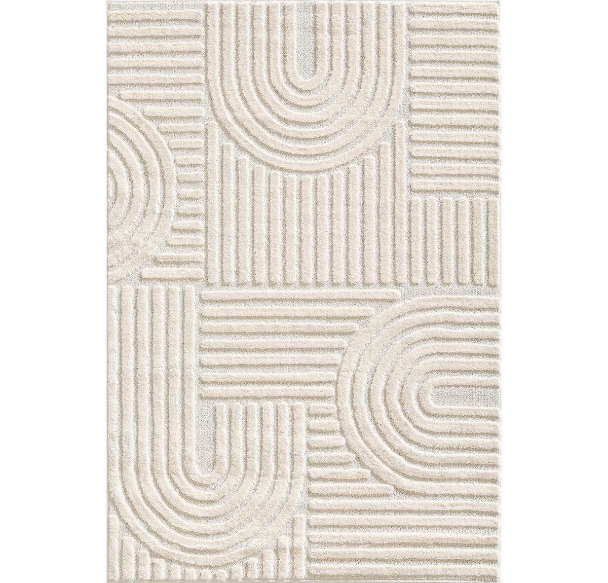 Hochflorteppich Creme Art 60x110 cm - Creme, Basics, Textil (60/110cm) - Novel