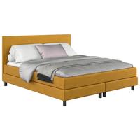 Boxbett mit Topper Andorra 180x200 cm Gelb - Gelb/Schwarz, MODERN, Holzwerkstoff/Textil (180/200cm) - MID.YOU