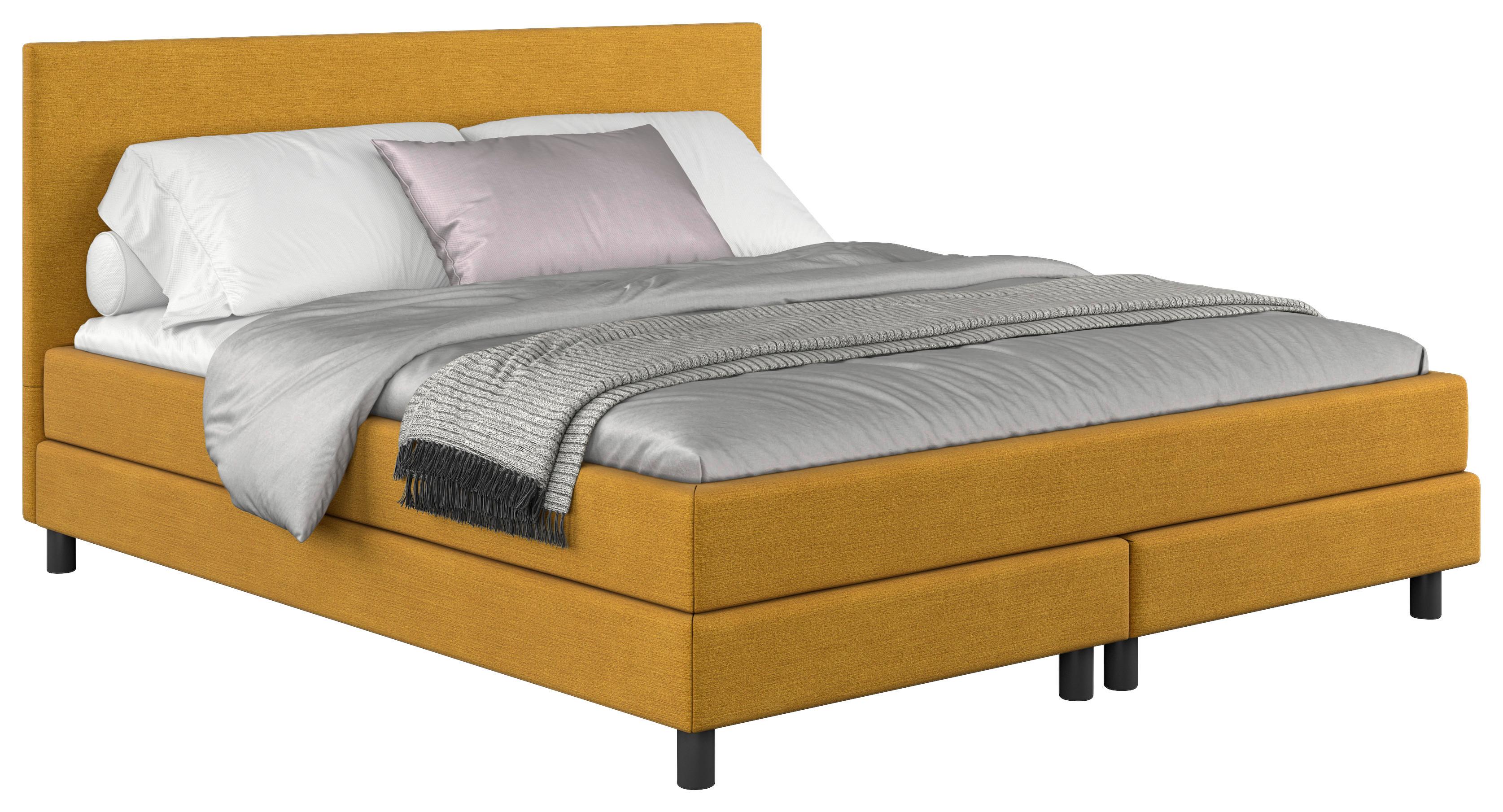 Boxbett mit Topper Andorra 180x200 cm Gelb