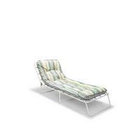 Sonnenliege Wörthersee – 3-Bein-Liege - Weiß/Grau, Basics, Textil/Metall (60/38/180cm)