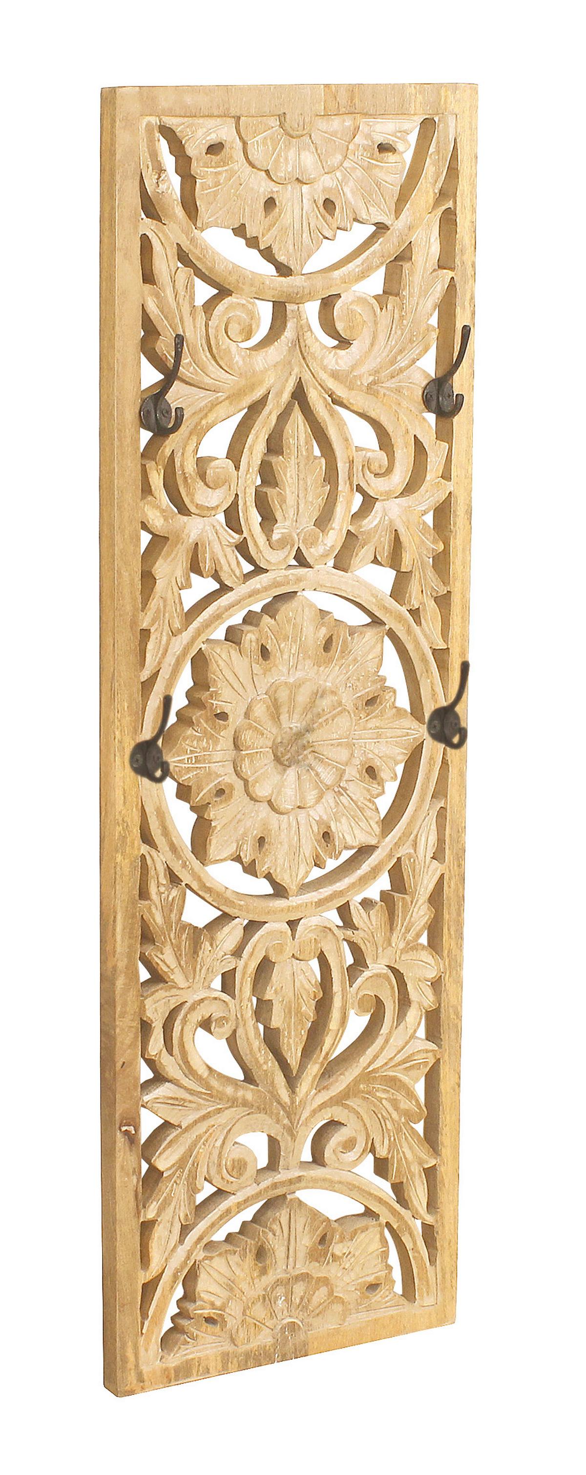 GARDEROBENPANEEL Naturfarben/Schwarz B: 35cm - Schwarz/Naturfarben, Design, Holz/Metall (35/110/8cm) - MID.YOU