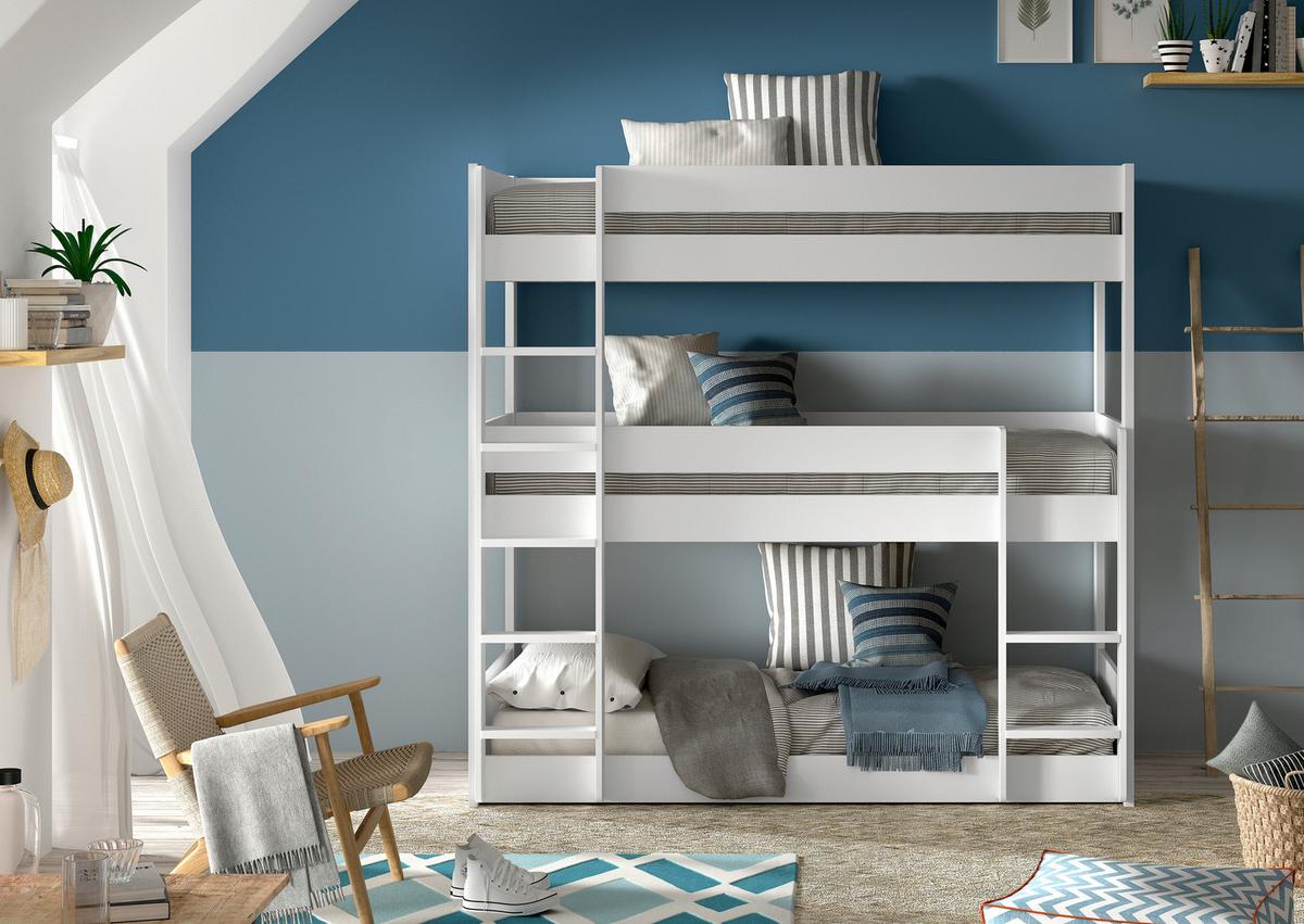 Etagenbett Scott - Weiß, MODERN, Holz (90/200cm) - MID.YOU