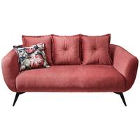 2,5-sitzer-sofa Baggio Mit Kissen Koralle - Koralle/Multicolor, MODERN, Holz/Textil (196/94/103cm) - Livetastic
