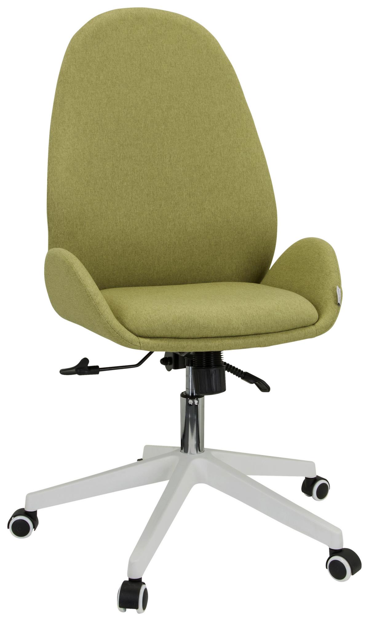 Drehstuhl Avea I Mit Wippfunktion Grün - Weiß/Grün, Basics, Kunststoff/Textil (56/104/58cm) - MID.YOU