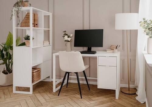 Schreibtisch B 65cm H 75cm Sumatra Weiß - Weiß, Basics, Holzwerkstoff (120/65/75cm) - MID.YOU