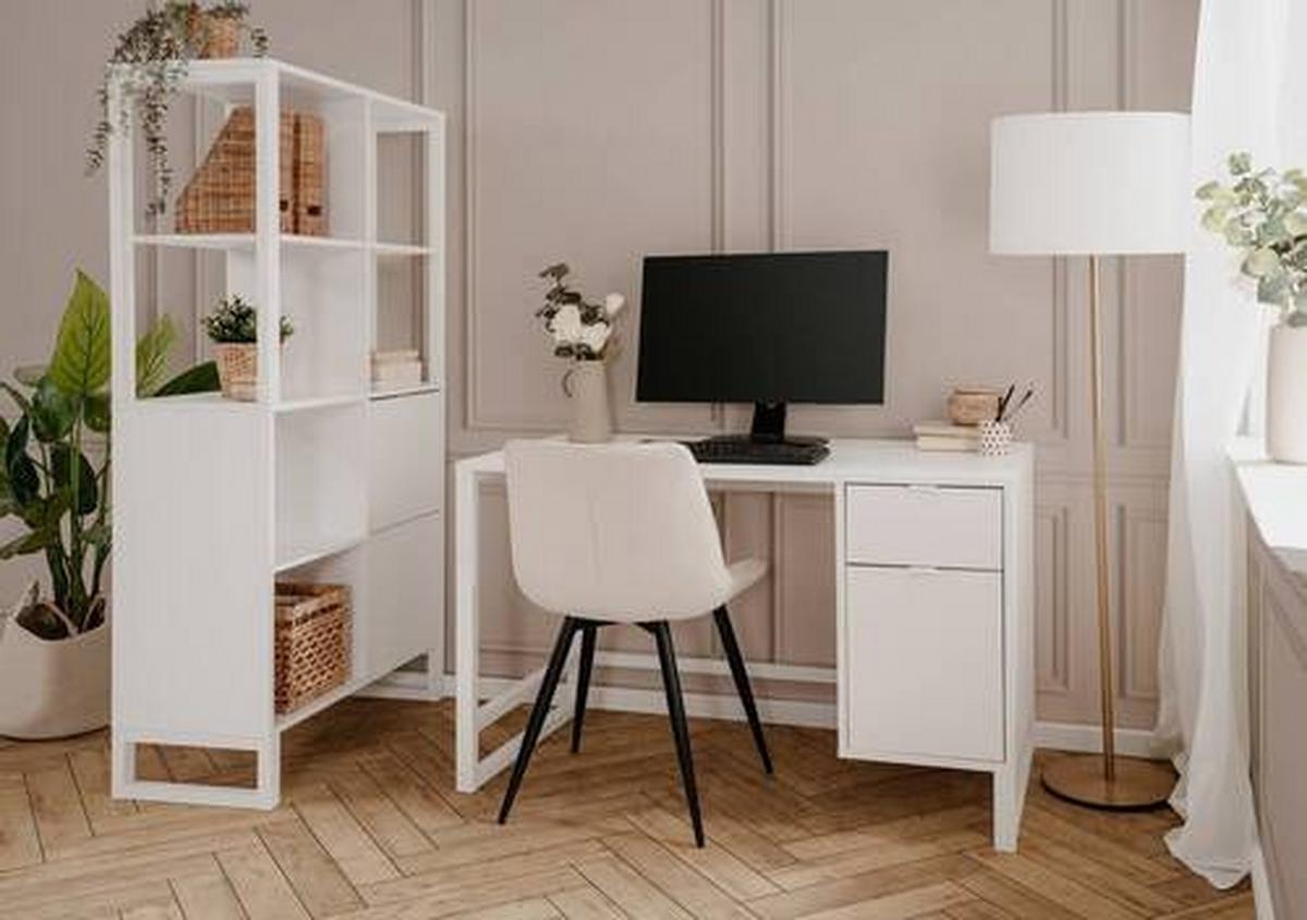 Schreibtisch B 65cm H 75cm Sumatra Weiß - Weiß, Basics, Holzwerkstoff (120/65/75cm) - MID.YOU