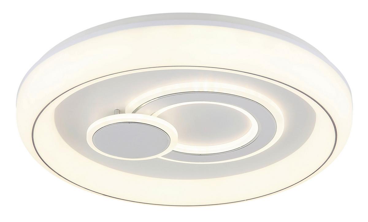LED-Deckenleuchte, Cct, 6024lm Ruiz - Weiß, KONVENTIONELL, Kunststoff/Metall (48/7,5cm) - Globo