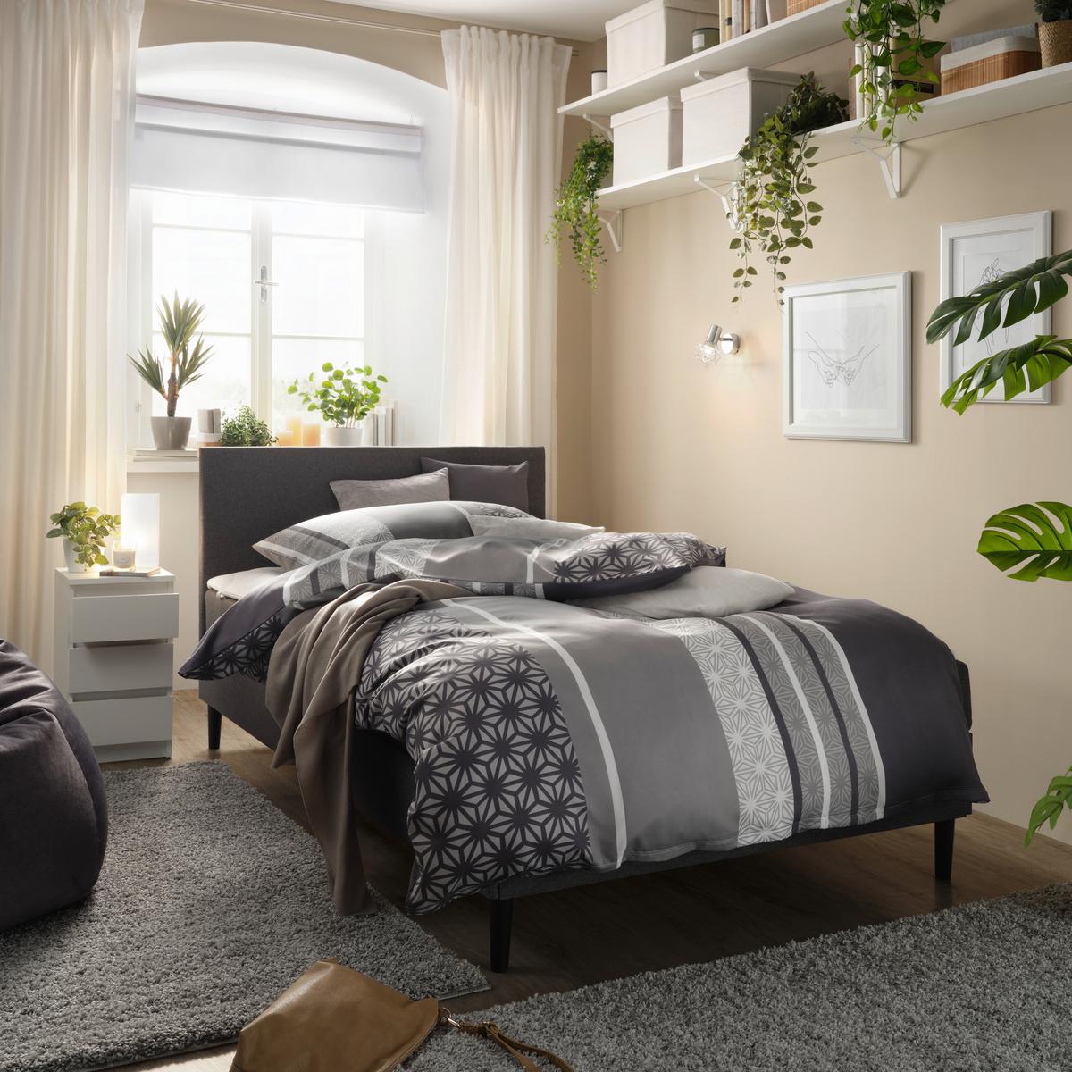 Posteľná bielizeň Sara, 70/90 140/200cm, sivá - sivá, textil (140/200cm) - Based