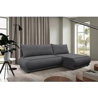 Ecksofa Paros Dunkelgrau 277x179 Cm - Dunkelgrau/Schwarz, Design, Textil (277/179cm) - MID.YOU