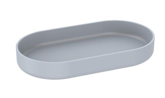 POLIČKA DO VANY Hug, 17,7/2,3/9,6cm, šedá - šedá, Moderní, plast (17,7/2,3/9,6cm) - Premium Living