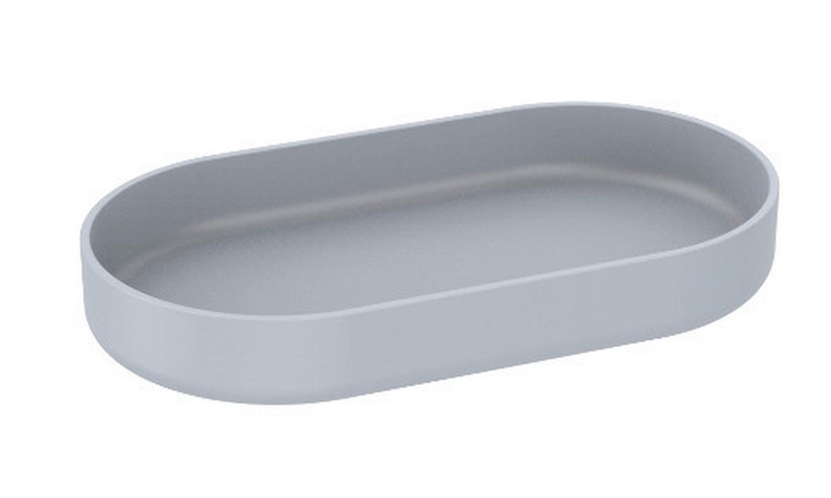 POLIČKA DO VANY Hug, 17,7/2,3/9,6cm, šedá - šedá, Moderní, plast (17,7/2,3/9,6cm) - Premium Living