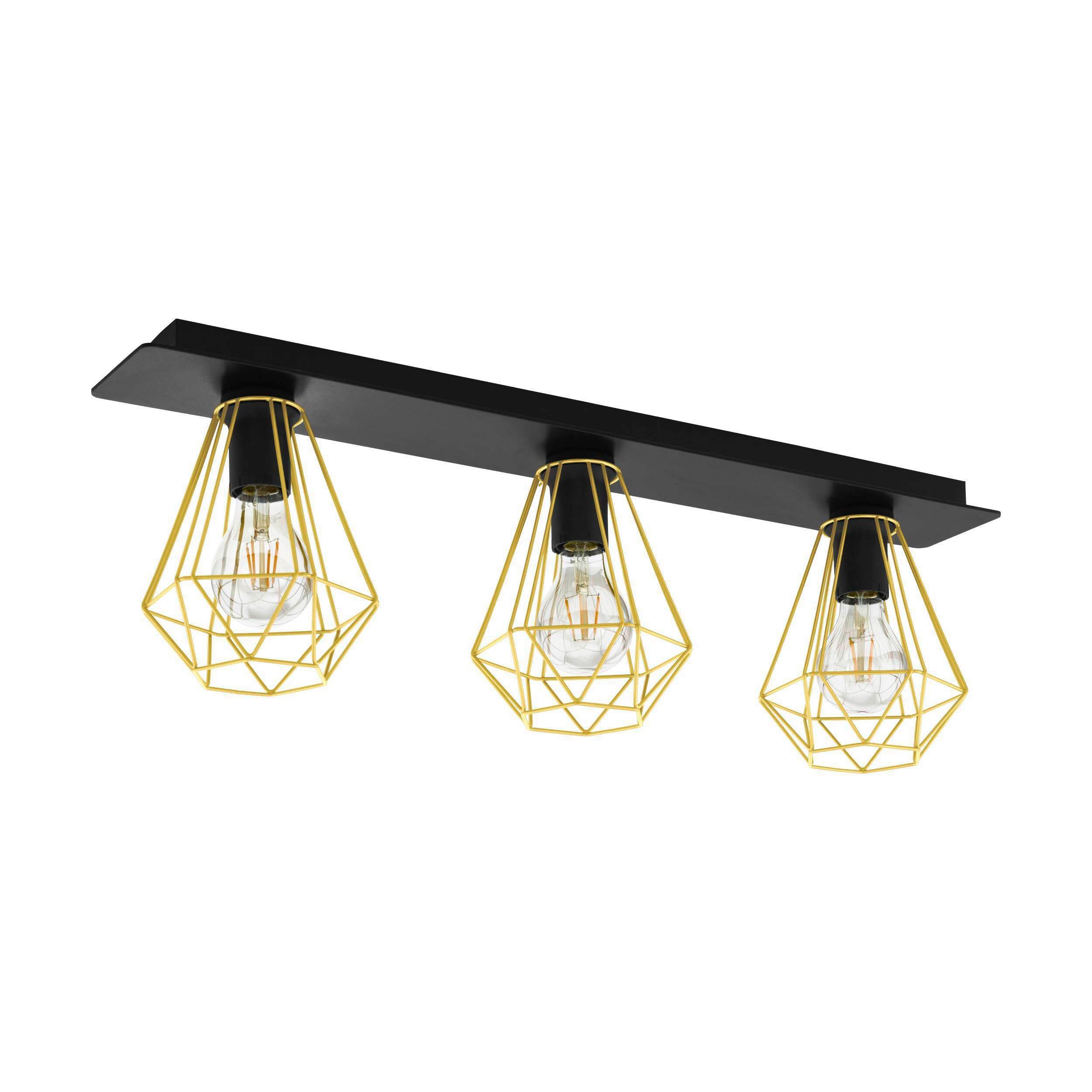 Deckenleuchte 43655_tarbes 2 - Schwarz/Honig, Design, Metall (77/17,5/24,5cm) - Eglo