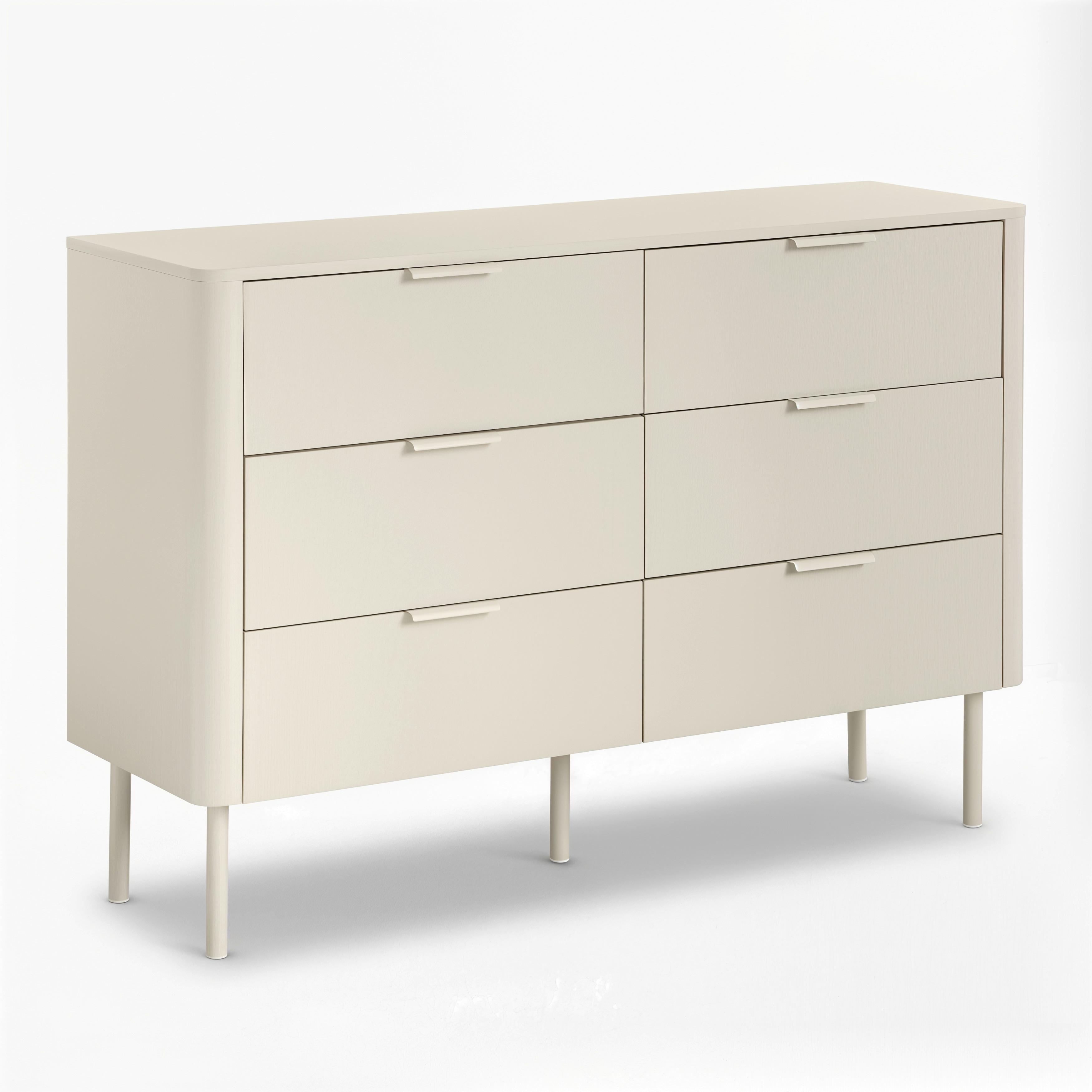 Široká komoda Brenda MDF/Praškovaný kov - kašmírová, Modern, kov/kompozitné drevo (120/85/40cm) - Bessagi Home